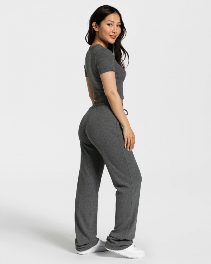 Dark Grey Teveo Lounge Pants Women's Leggings | UK-JSDY24987