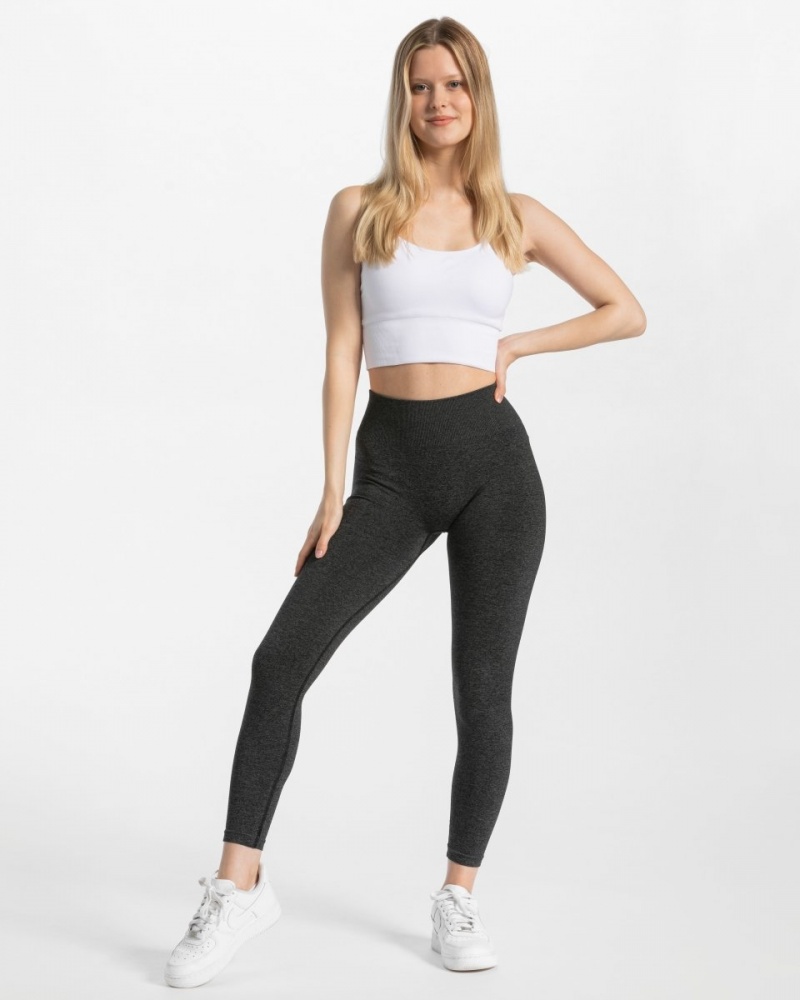 Dark Grey Teveo Timeless Scrunch Women's Leggings | UK-YCQR75130