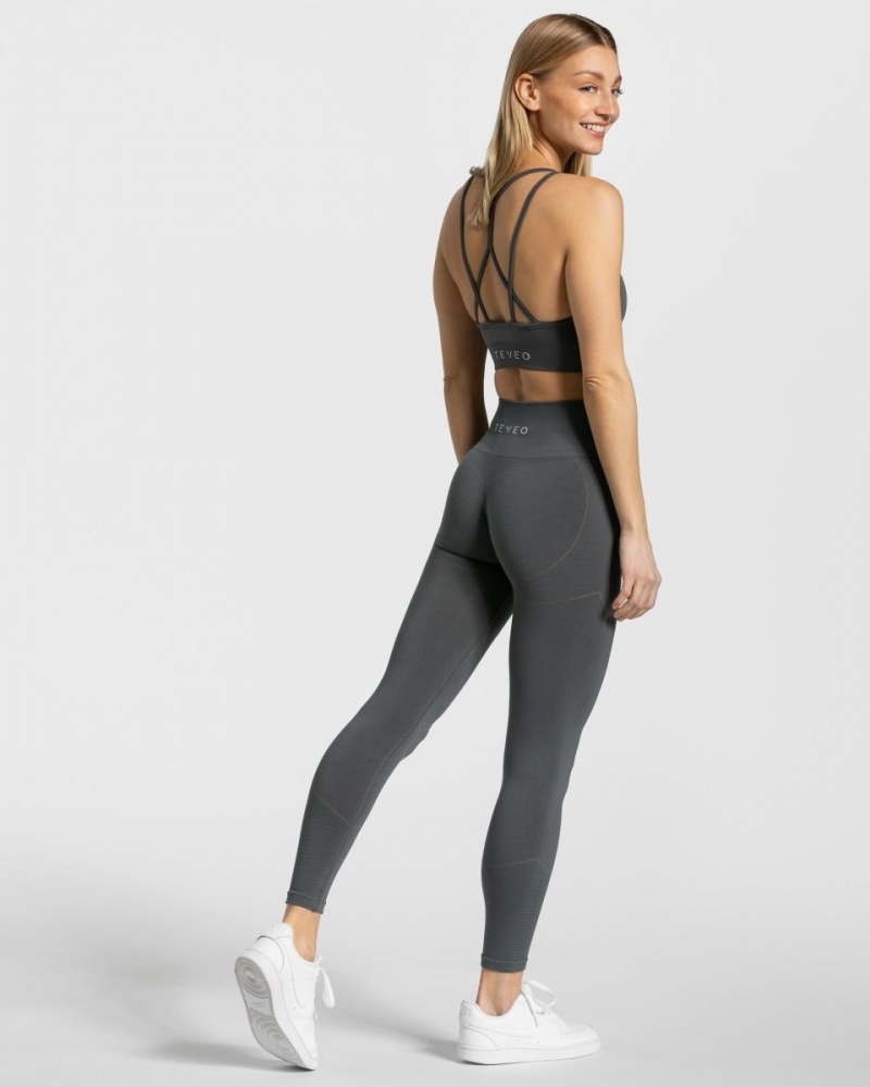 Dark Grey Teveo True Women's Leggings | UK-KVYB40583