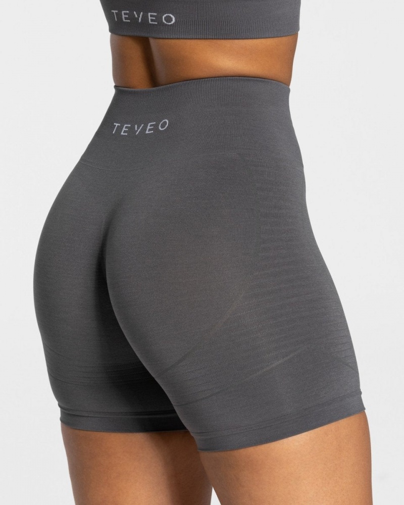 Dark Grey Teveo True Women's Shorts | UK-YGOU98146