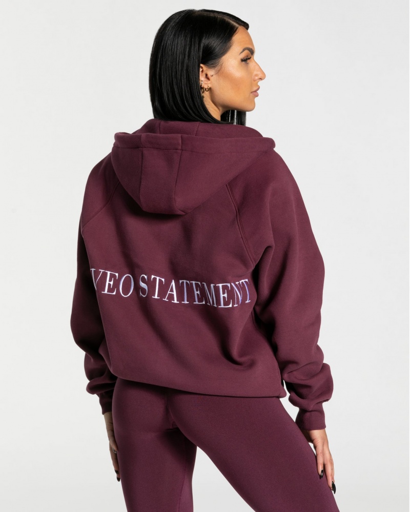 Dark Purple Teveo Statement Oversized Women's Jacket | UK-LJVE59462