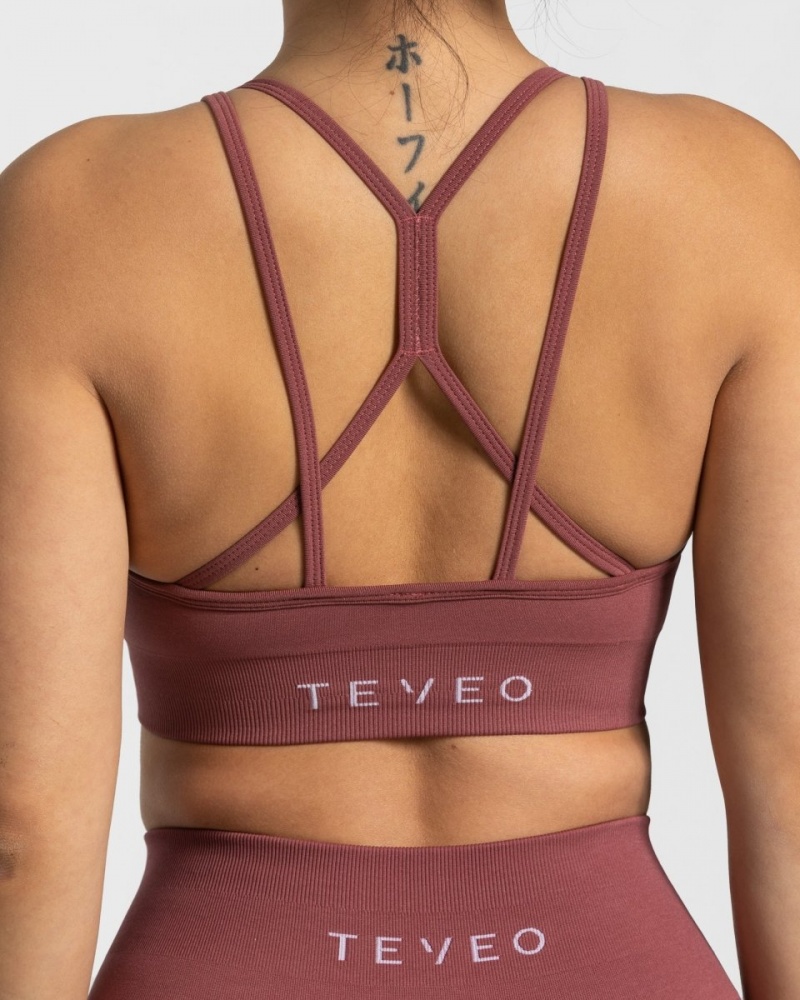 Fuchsia Teveo True Women's Sports Bra | UK-XBTG68079