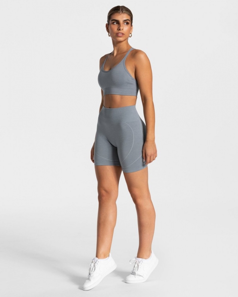 Grey Blue Teveo True Women's Shorts | UK-OXME17692