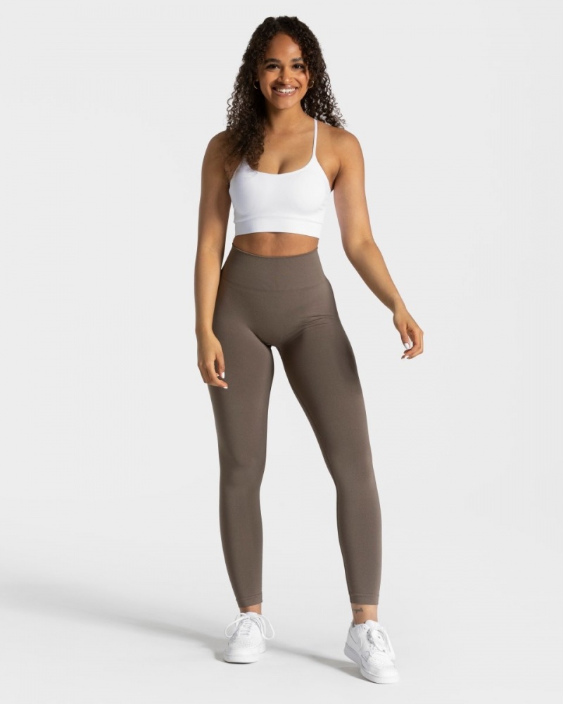 Grey Brown Teveo Classy Women's Leggings | UK-AHUR62439