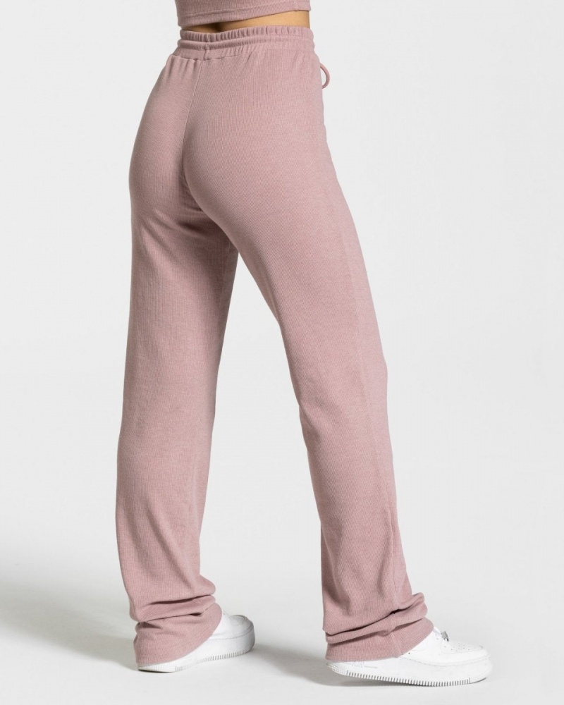 Grey Pink Teveo Lounge Pants Women's Leggings | UK-RNCG30647