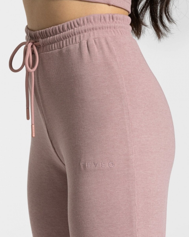 Grey Pink Teveo Lounge Pants Women's Leggings | UK-RNCG30647