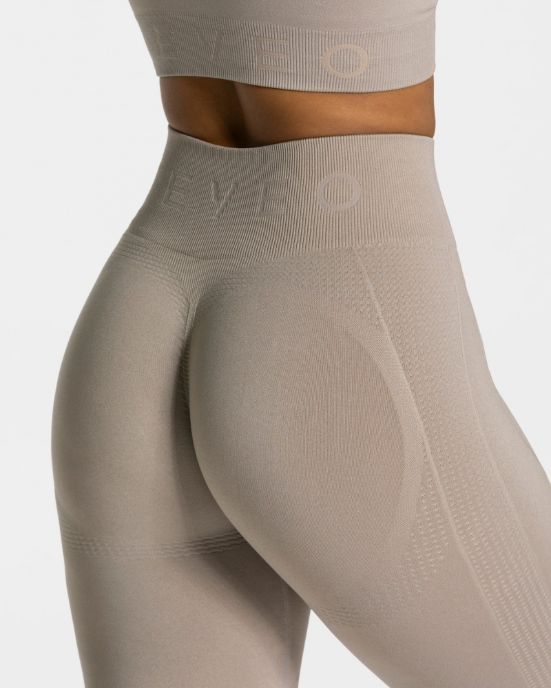 Grey Teveo Focus Scrunch Women's Leggings | UK-QSTE92603