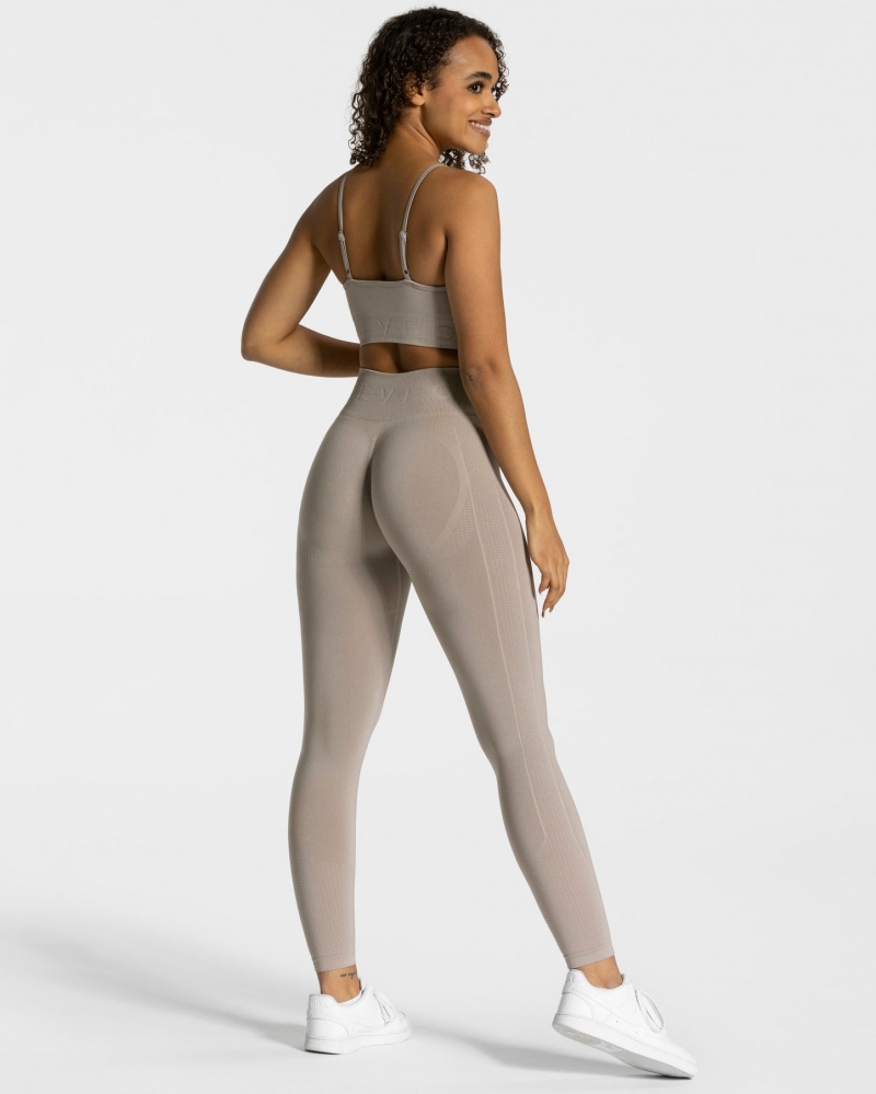 Grey Teveo Focus Scrunch Women's Leggings | UK-QSTE92603