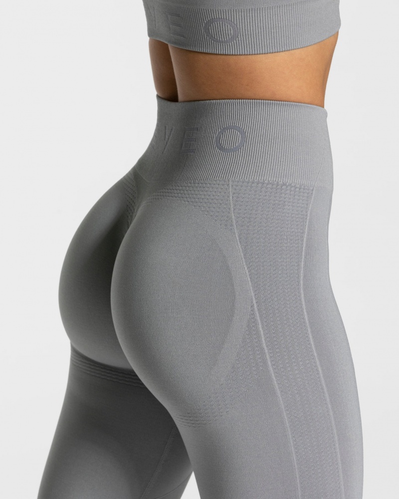 Grey Teveo Focus Scrunch Women's Leggings | UK-WFMG13597