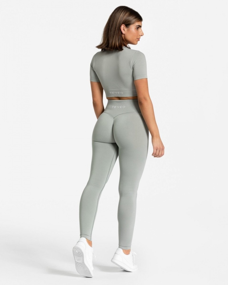 Grey Teveo Sensation Women's Leggings | UK-AERY67409