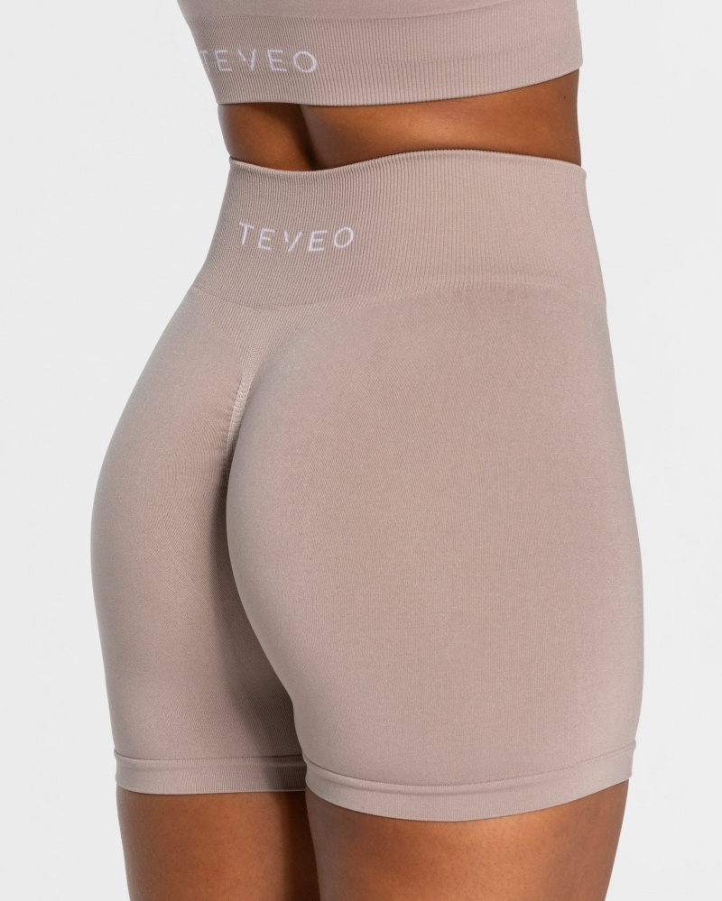 Grey Teveo Timeless Scrunch Women's Shorts | UK-BGZW69214