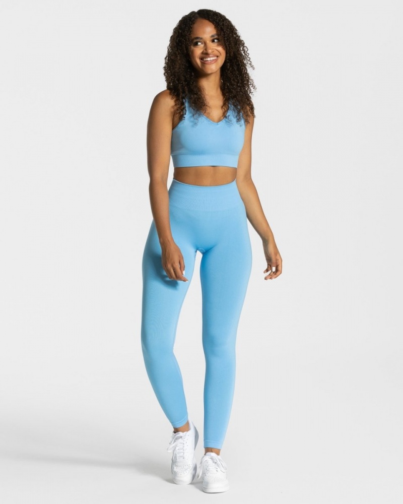 Light Blue Teveo Classy Women's Leggings | UK-MVAO02463