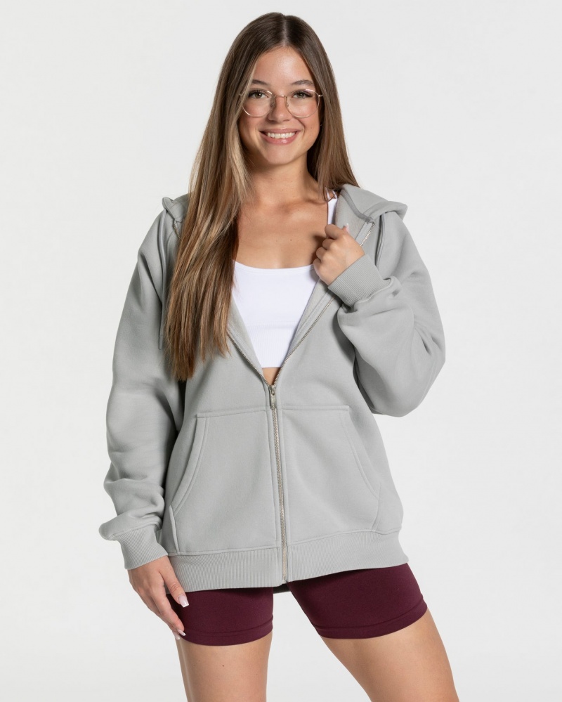 Light Grey Teveo Candy Oversized Women's Jacket | UK-HYGN42058