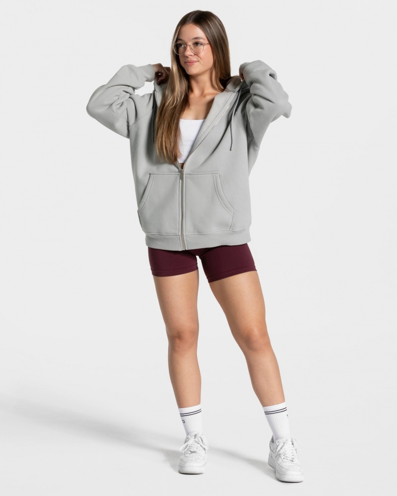 Light Grey Teveo Candy Oversized Women's Jacket | UK-HYGN42058