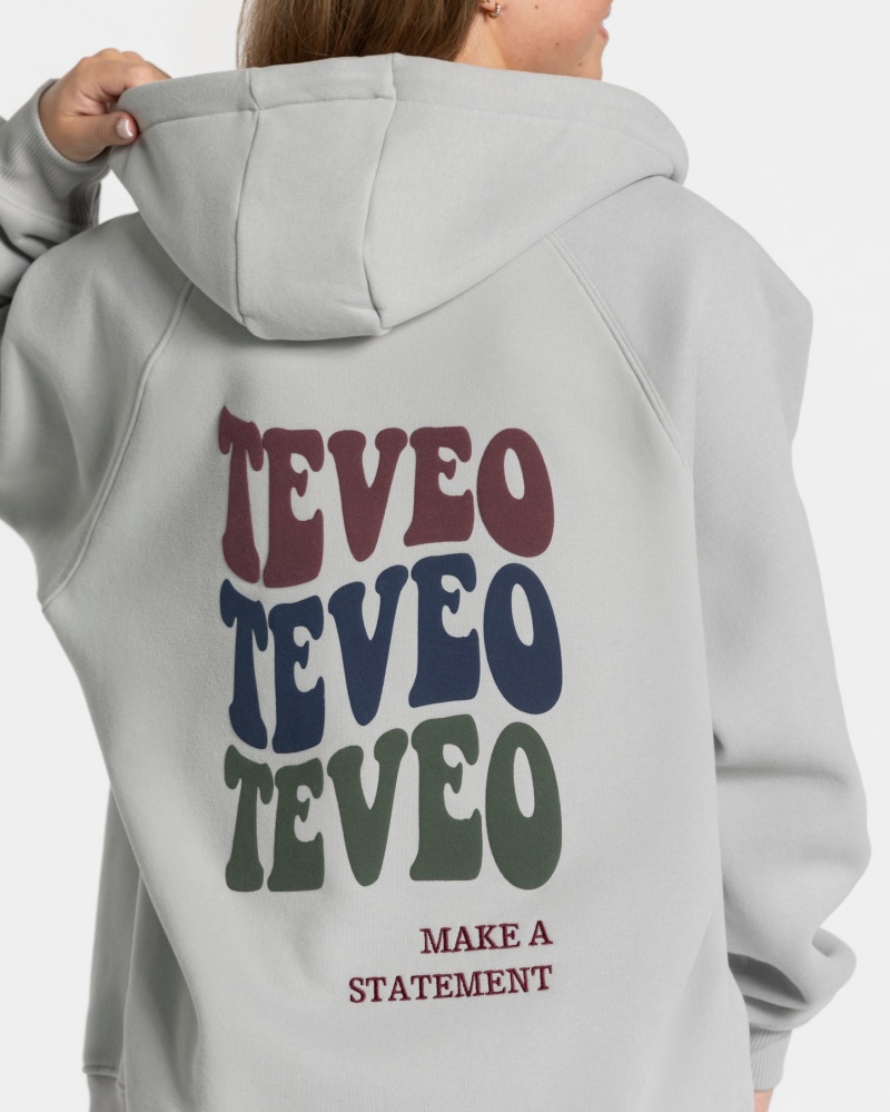 Light Grey Teveo Candy Oversized Women's Jacket | UK-HYGN42058