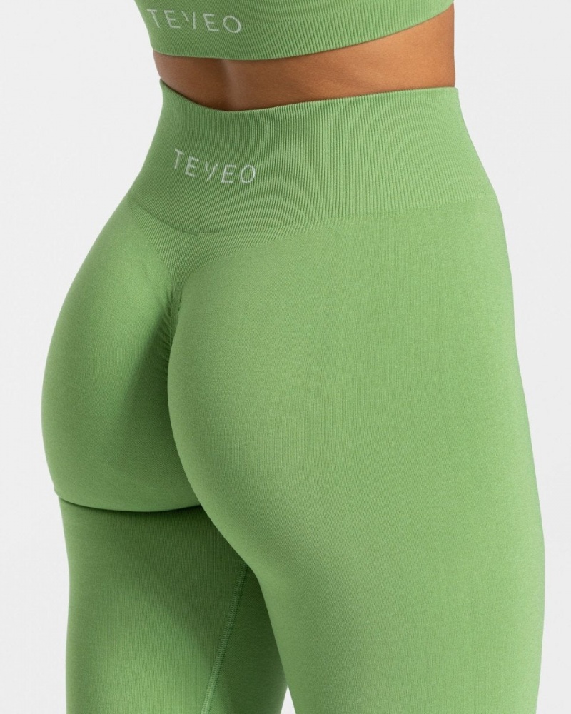 Olive Teveo Timeless Scrunch Women's Leggings | UK-ZPHM41306