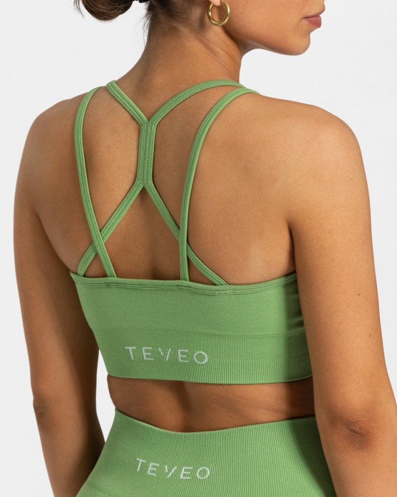 Olive Teveo Timeless Scrunch Women's Sports Bra | UK-HEOP69850