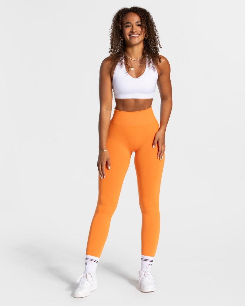 Orange Teveo Classy Women's Leggings | UK-EYPH72169