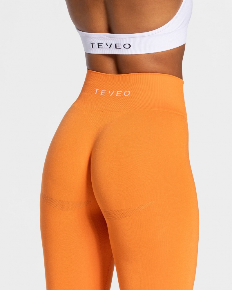 Orange Teveo Classy Women's Leggings | UK-EYPH72169