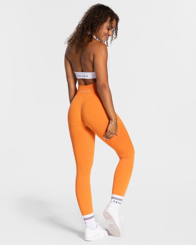 Orange Teveo Classy Women's Leggings | UK-EYPH72169