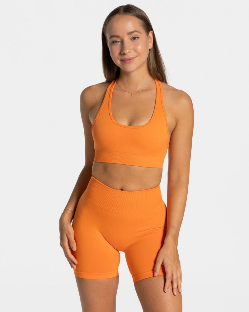 Orange Teveo Everyday Neckholder Women\'s Sports Bra | UK-WVCN61948