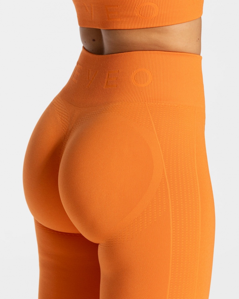 Orange Teveo Focus Scrunch Women's Leggings | UK-KEYA31827