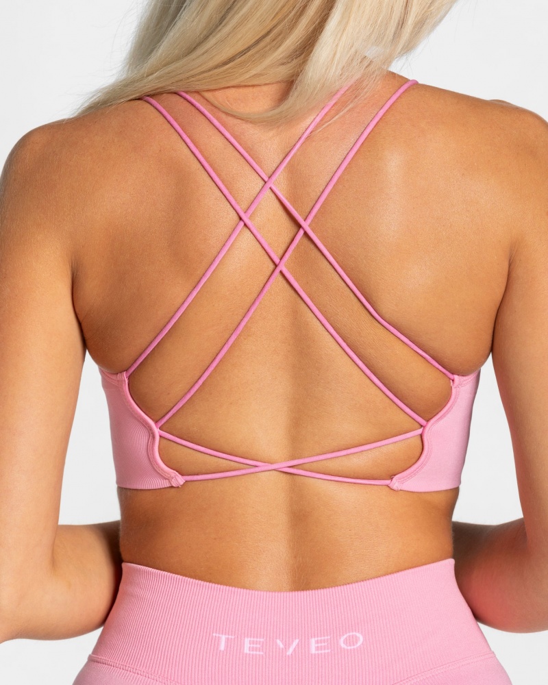 Pink Teveo Everyday Backless Women's Tops | UK-ZDBX95216