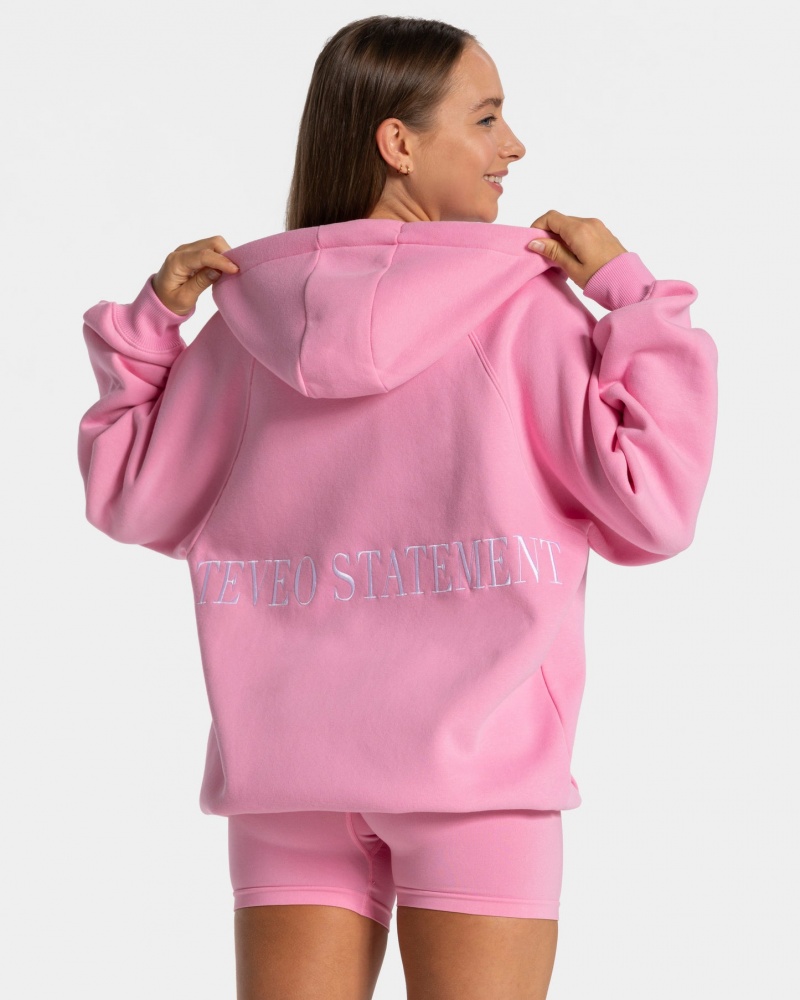 Pink Teveo Statement Oversized Women's Jacket | UK-IDOQ40569