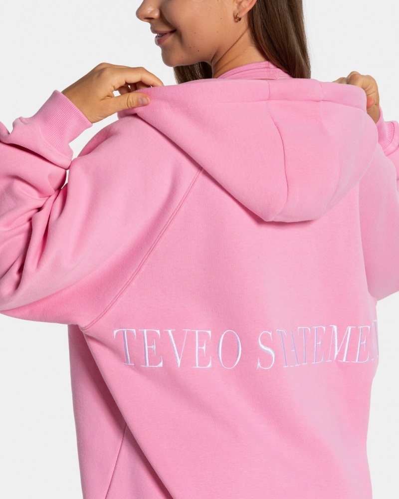 Pink Teveo Statement Oversized Women's Jacket | UK-IDOQ40569