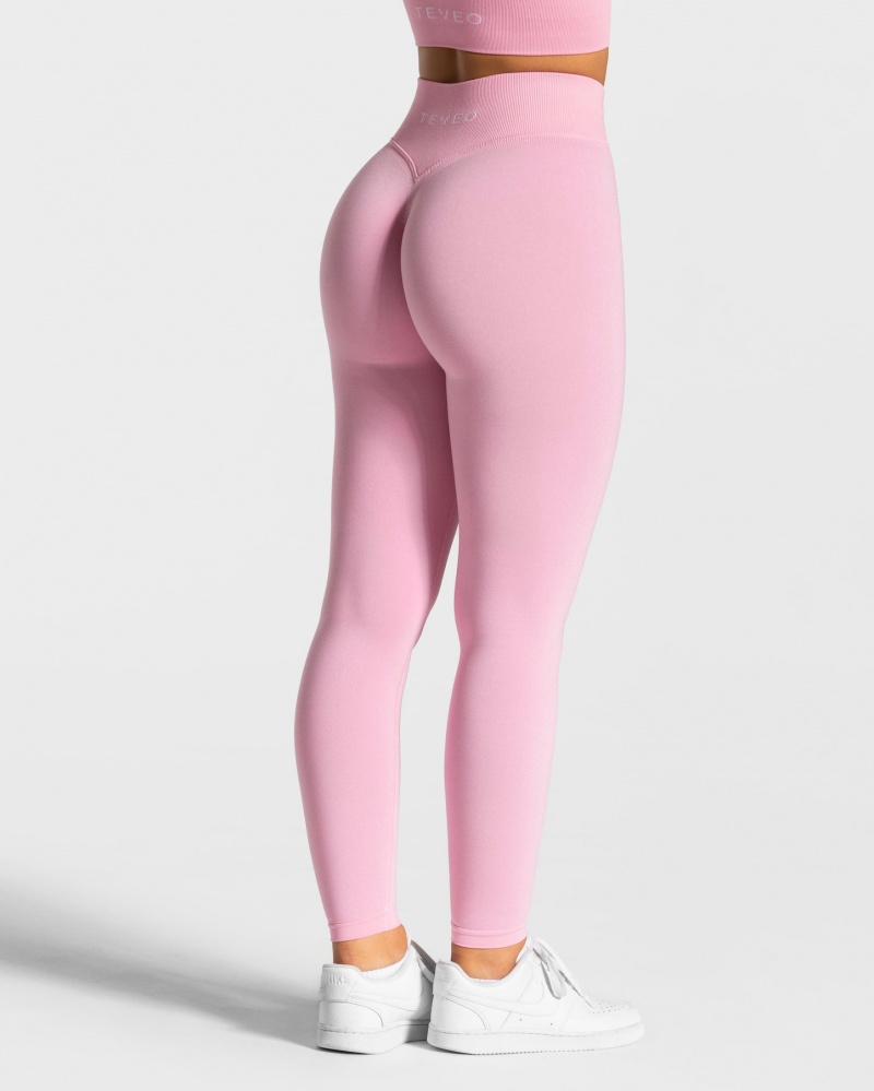 Pink Teveo Statement Scrunch Women's Leggings | UK-PJYX60783