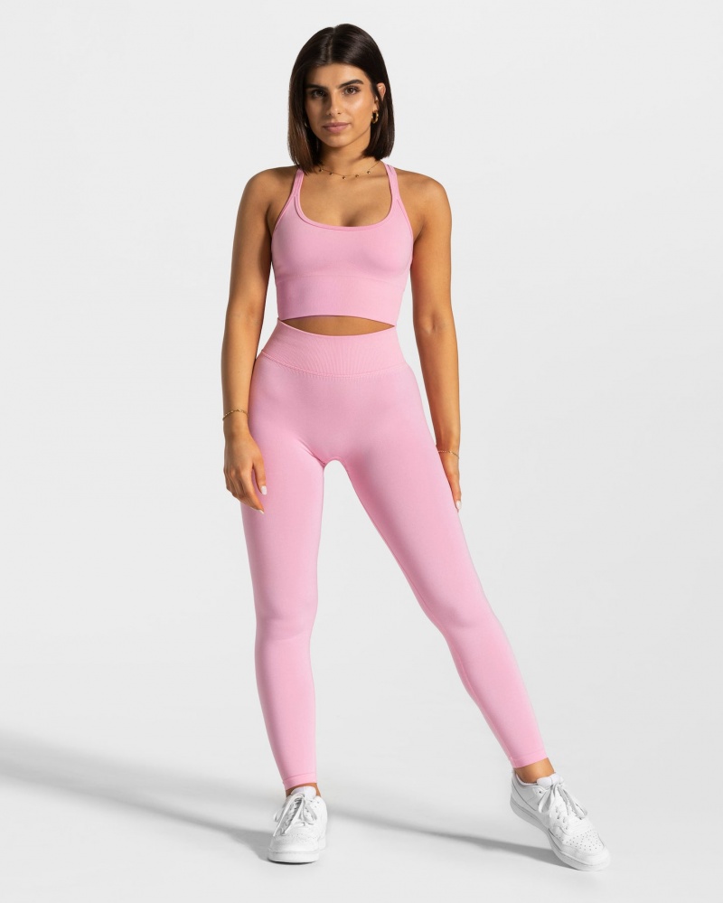 Pink Teveo Statement Scrunch Women's Leggings | UK-PJYX60783