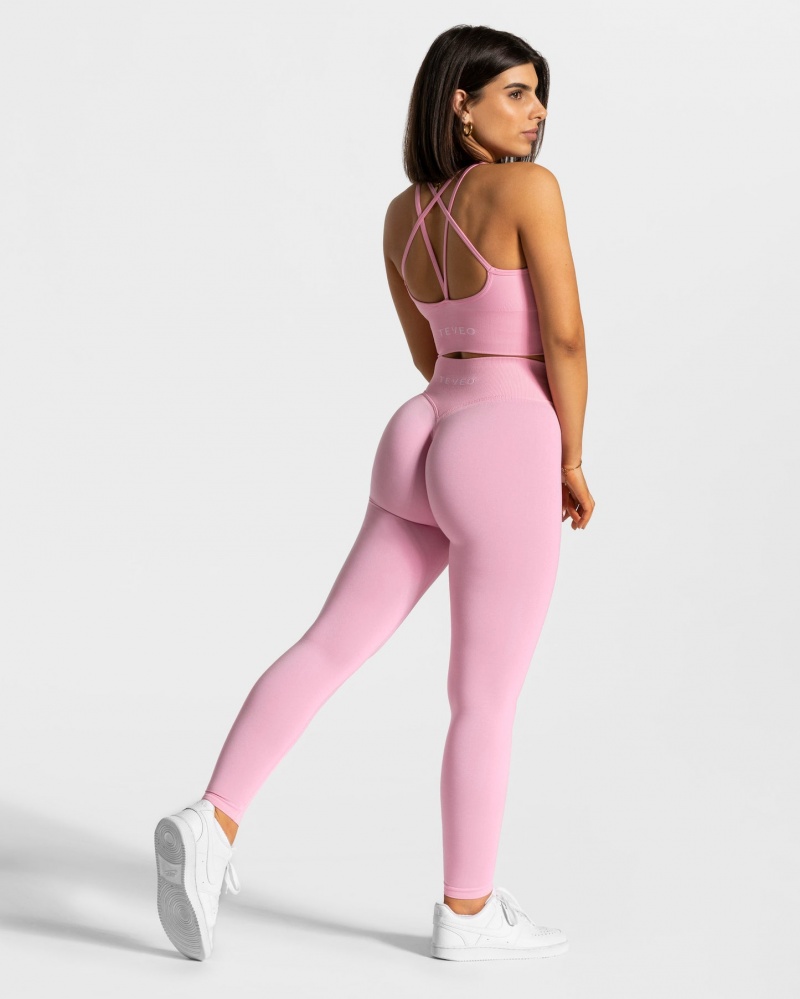 Pink Teveo Statement Scrunch Women's Leggings | UK-PJYX60783