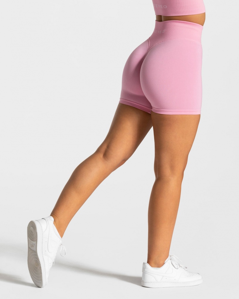 Pink Teveo Statement Scrunch Women's Shorts | UK-LZUE18640