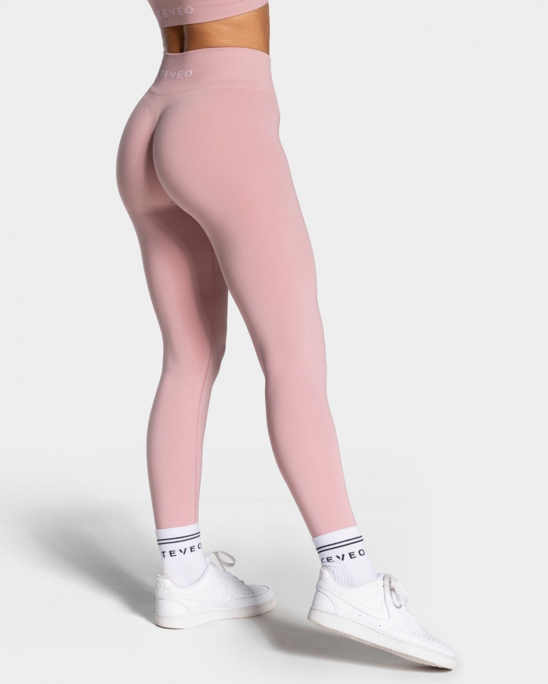 Pink Teveo Timeless Scrunch Women's Leggings | UK-PHYF92681