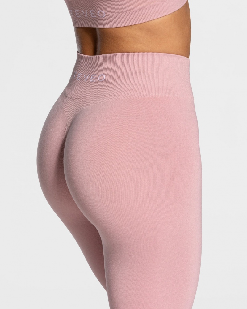 Pink Teveo Timeless Scrunch Women's Leggings | UK-PHYF92681