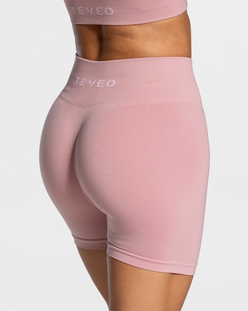 Pink Teveo Timeless Scrunch Women's Shorts | UK-CBPH73014