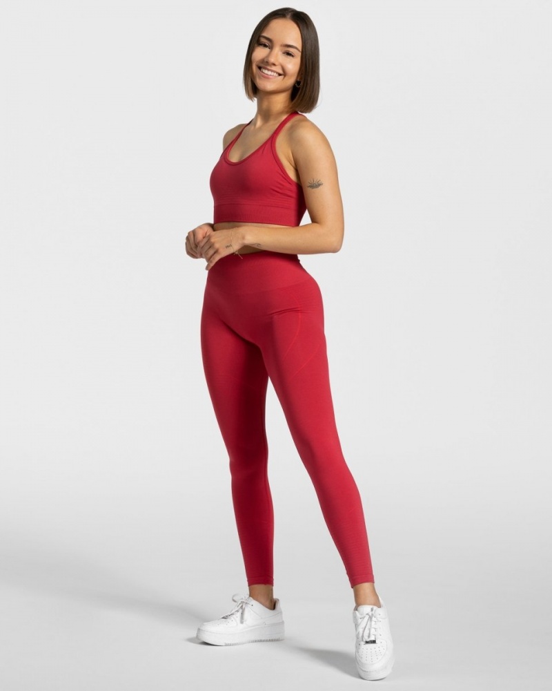 Red Teveo True Women's Leggings | UK-QERN42691