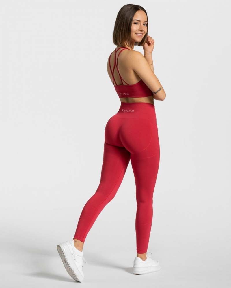 Red Teveo True Women's Leggings | UK-QERN42691