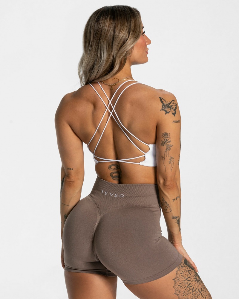 White Teveo Everyday Backless Women's Tops | UK-GPNS08739