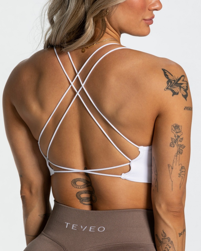 White Teveo Everyday Backless Women's Tops | UK-GPNS08739