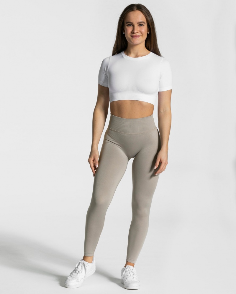 White Teveo Sensation Crop Women's Tops | UK-ZXPT61708